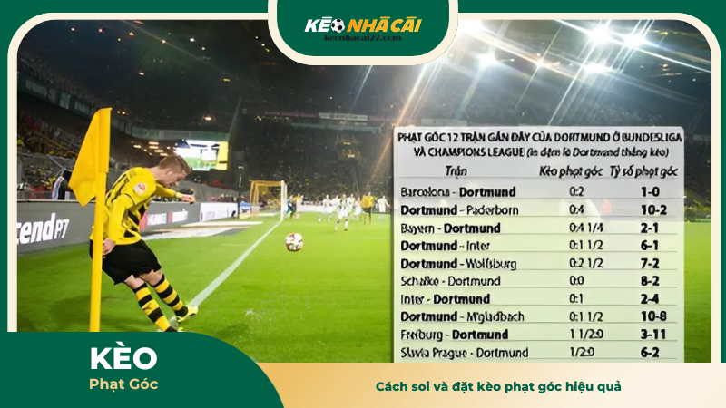 Cách soi và đặt kèo phạt góc hiệu quả